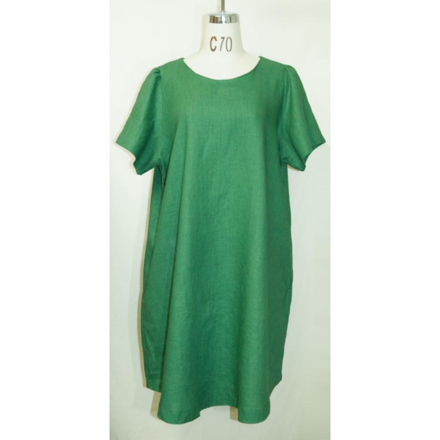 Summer One-piece Green Linen L |  | 06