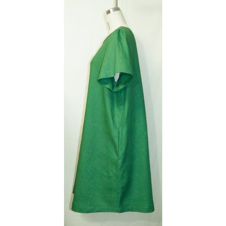 Summer One-piece Green Linen L |  | 07
