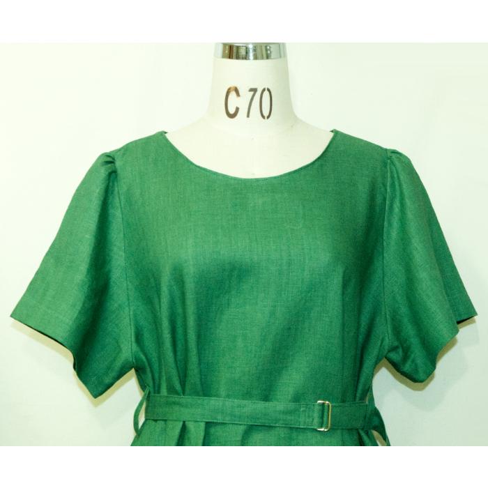 Summer One-piece Green Linen L |  | 09