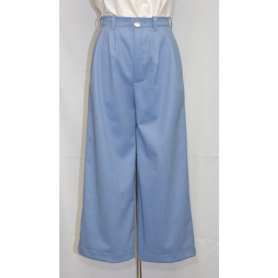 Tucked Wide Pants Light Blue | 