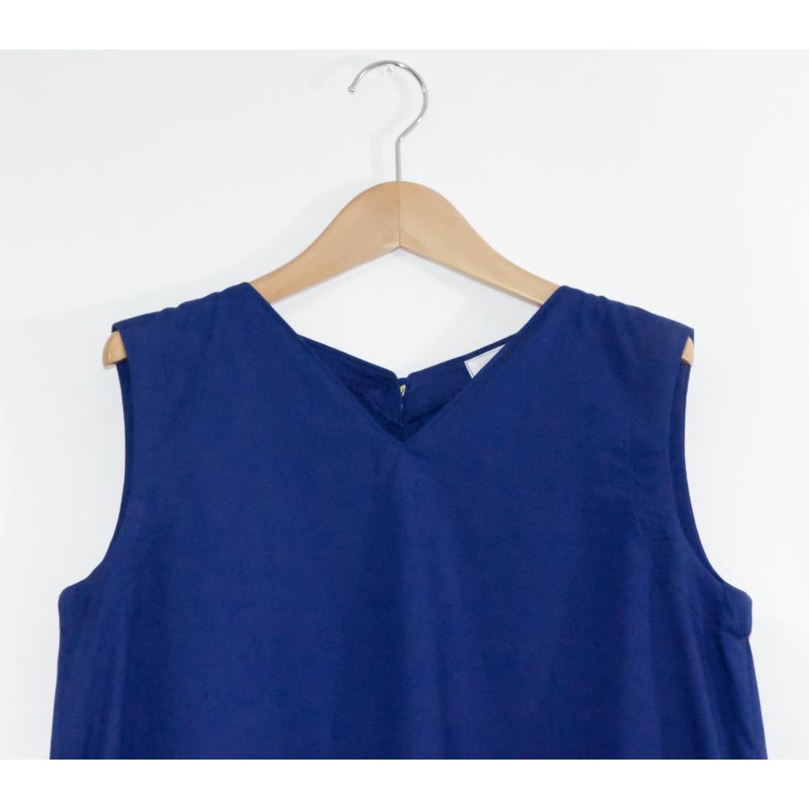 VネックノースリーブワンピースBlue |  | 02