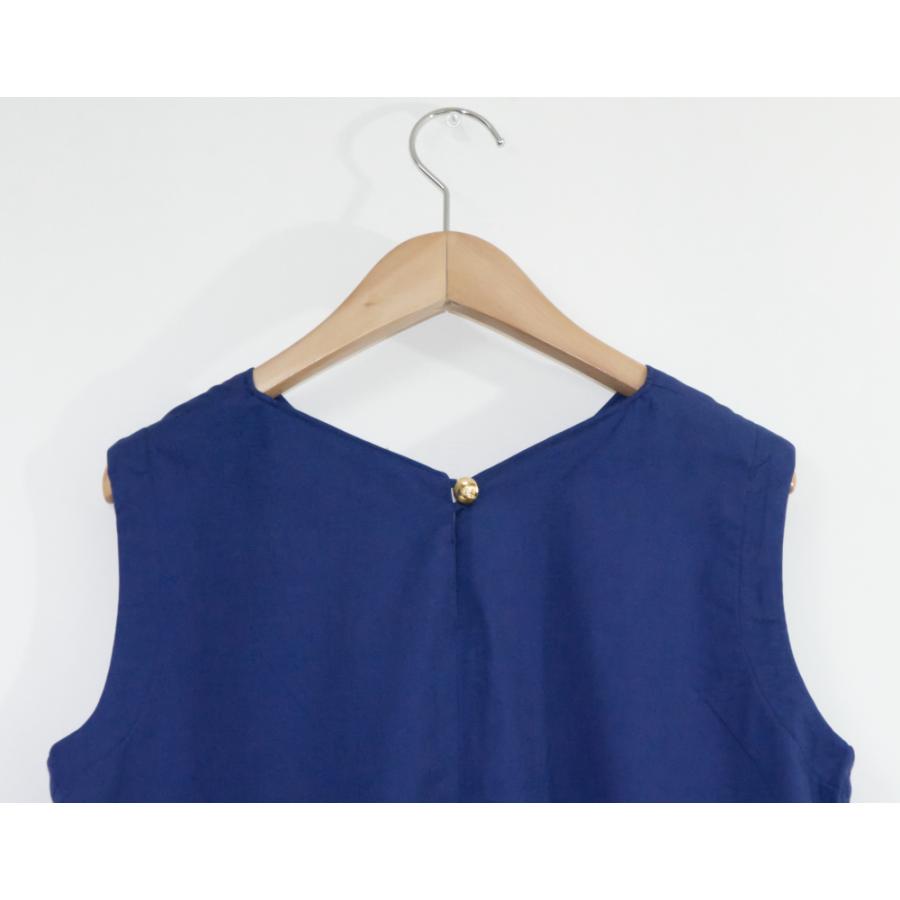 VネックノースリーブワンピースBlue |  | 05