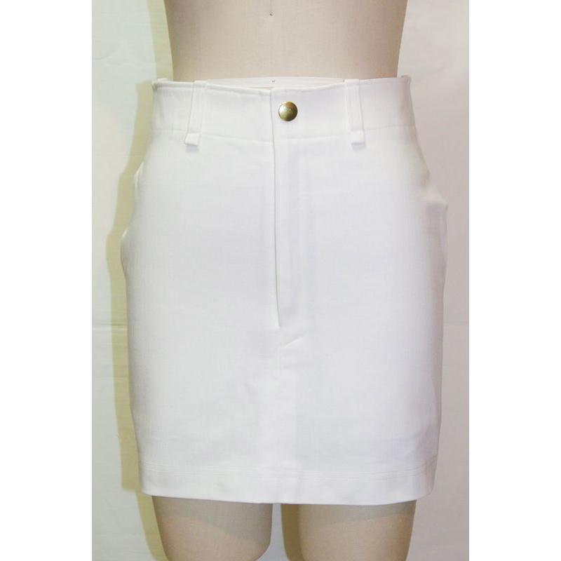 ホワイトストレッチデニムミニスカート72 | 