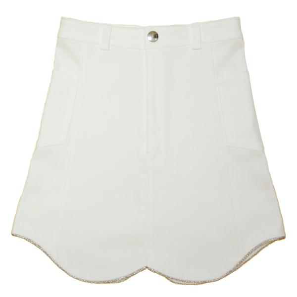 White Stretch Denim Skirt A3-67 |  | 01