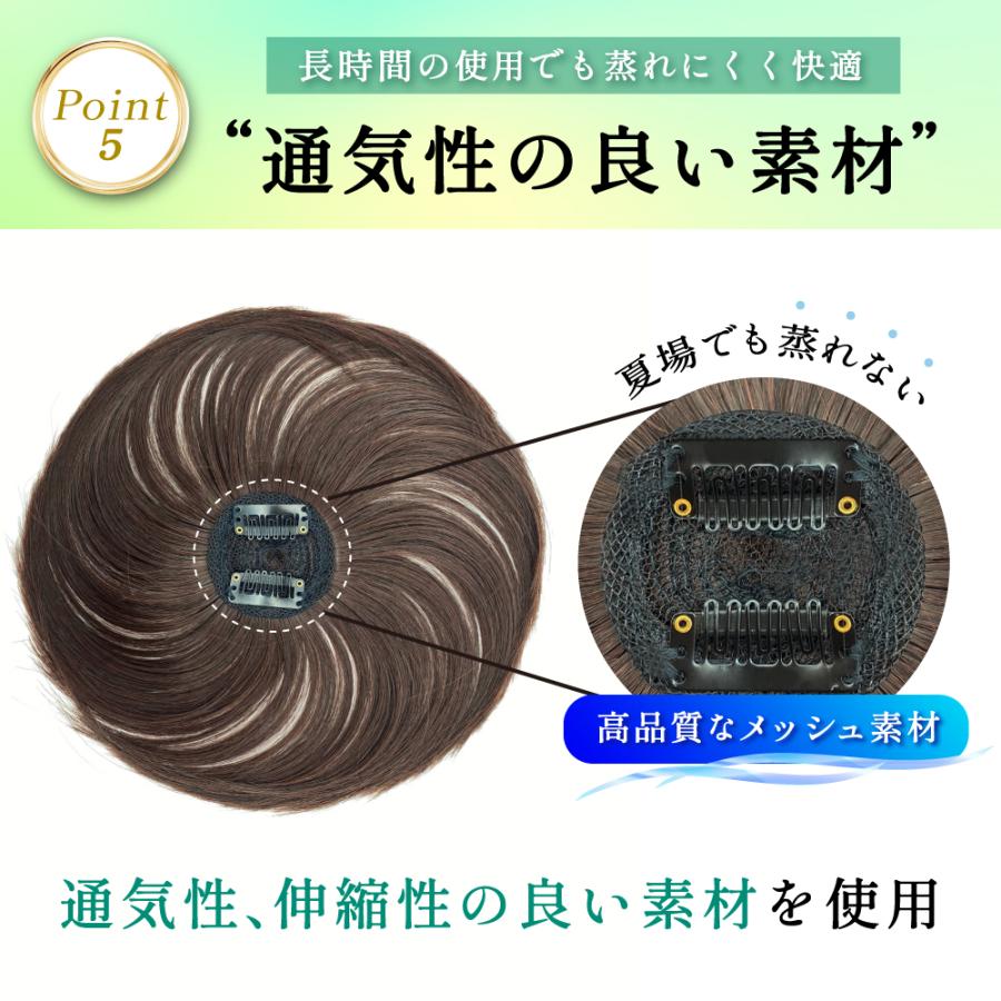 白髪かくし 部分ウィッグ 頭頂部 白髪隠し つむじ かつら 女性