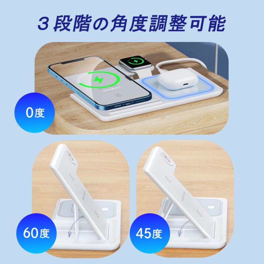 3in1 ワイヤレス充電器 iPhone Airpods Pro Apple Watch Andriod QI 16