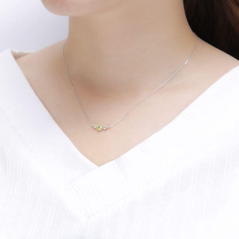 エステール ESTELLE ペリドット K10 ホワイトゴールド ネックレス 0351-9182-0014-0000 ペリドット ホワイトゴールド ESTELLE K10 ネックレス
