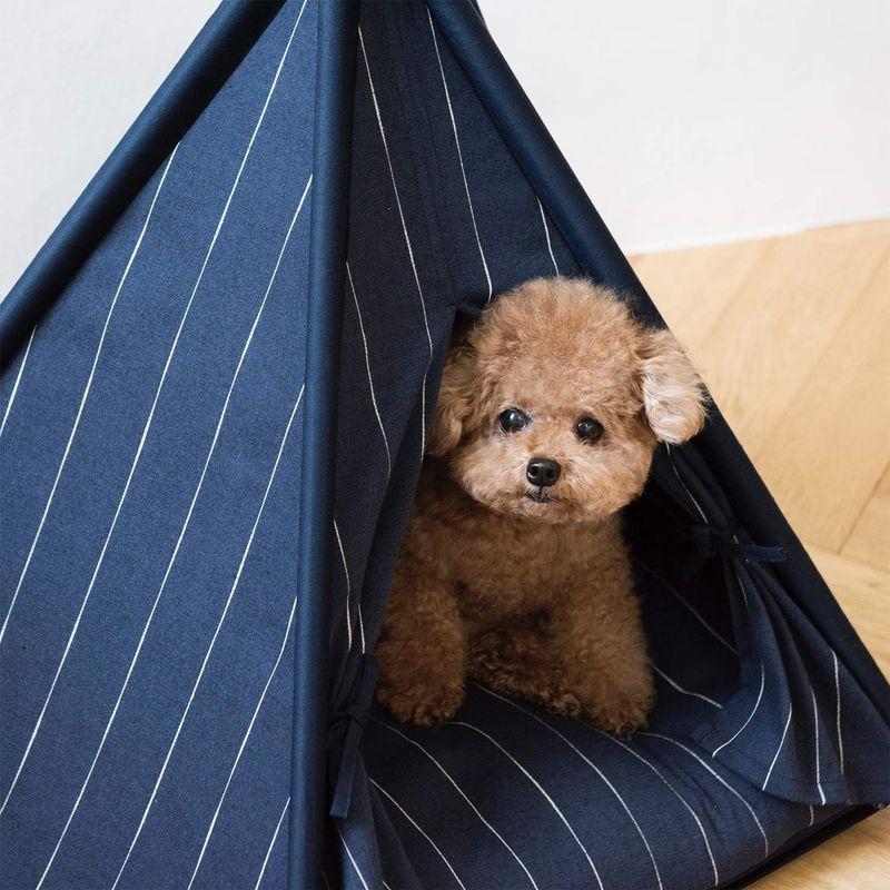 ペットティピーテント Mサイズ ペットテント ペットハウス 犬 猫 KL-TENT-M (P.NAVY) Mサイズ ペットテント ペットハウス KL TENT NAVY