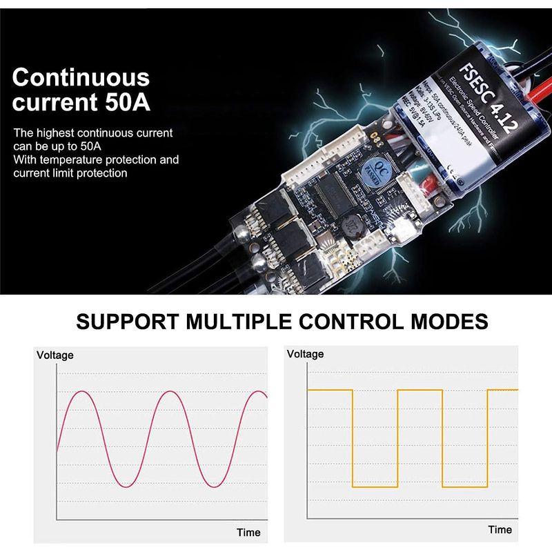 ミニ大電流ESC 電子速度レギュレーター 電子速度制御 VESCセンサーライン付き ロボット用 スケートボード 電子速度レギュレーター 電子速度制御 VESCセンサーライン付き ロボット用 スケートボード