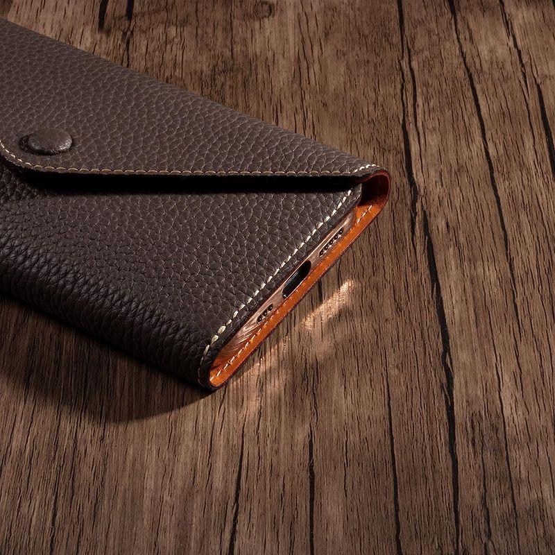 HANATORA iPhone12 Pro Max 三つ折り 手帳型 ケース 本革 レザー カバー かっこいい おしゃれ カード収納 シンプ｜chaco-2｜09