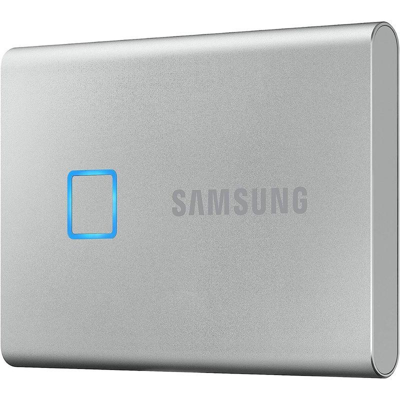 SAMSUNG T7 タッチポータブルSSD 2TB 最大1050MB s USB 3.2外付けソリッドステートドライブ シルバー