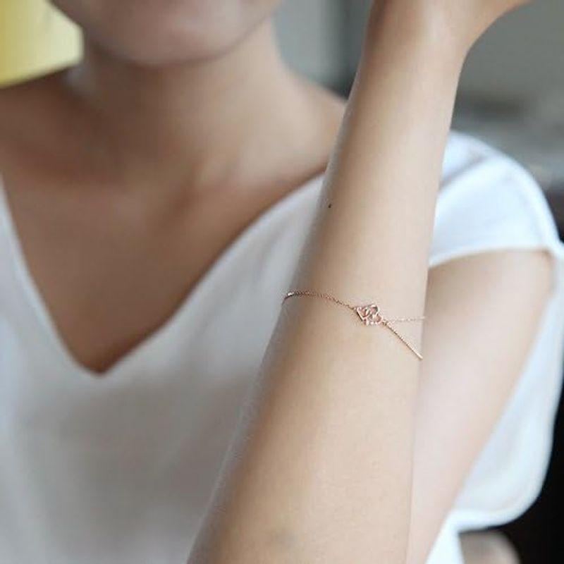 ★レア物 新品未開封 4℃ (ヨンドシー) オープンハート ダイヤモンドK10ピンクゴールド(PG)ブレスレット 111226133101 【DGJ5784933824】(20274円)