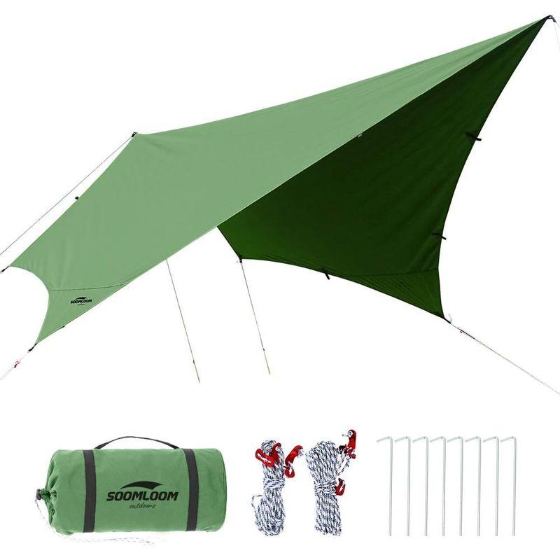 Soomloomペンタタープ 3.8x3.9m 焚き火可 ポリコットンTC ファイアプレイス 遮熱性/耐火性/耐水性優れ サンシェード アウ 8x3 9m 焚き火可 ポリコットンTC ファイアプレイス 遮熱性/耐火性/耐水性優れ サンシェード アウ サイズ