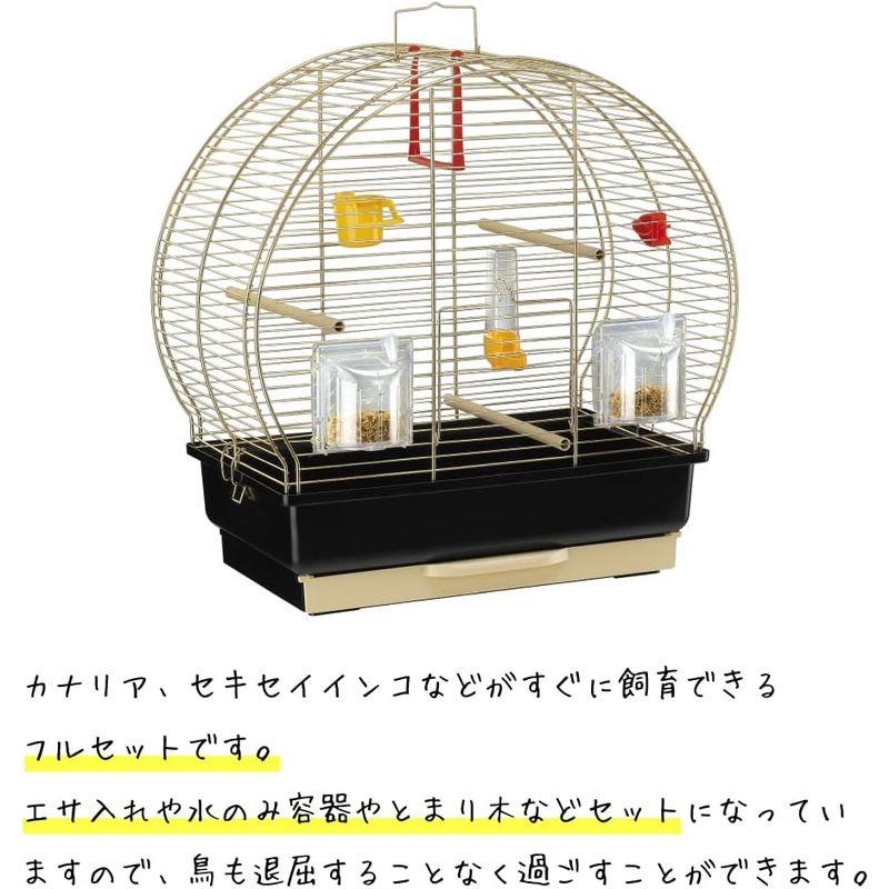 ファープラスト 鳥かご ルナ 2 ゴールド(つやなし) 小型鳥用 鳥かご ルナ ゴールド つやなし 小型鳥用