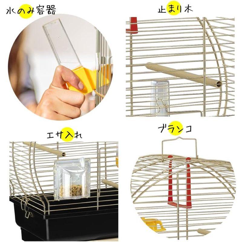 ファープラスト 鳥かご ルナ 2 ゴールド(つやなし) 小型鳥用 鳥かご ルナ ゴールド つやなし 小型鳥用