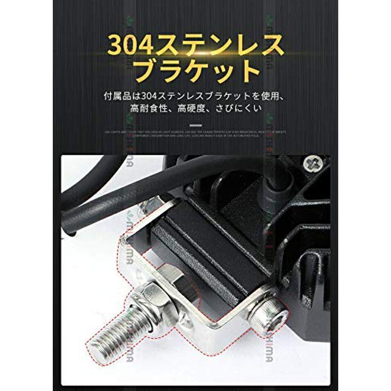 8台セット　ledワークライト　12v　船舶用　24W　作業灯　led　24v　作業灯　車用　led作業灯　建築機械用　ワークライト　led