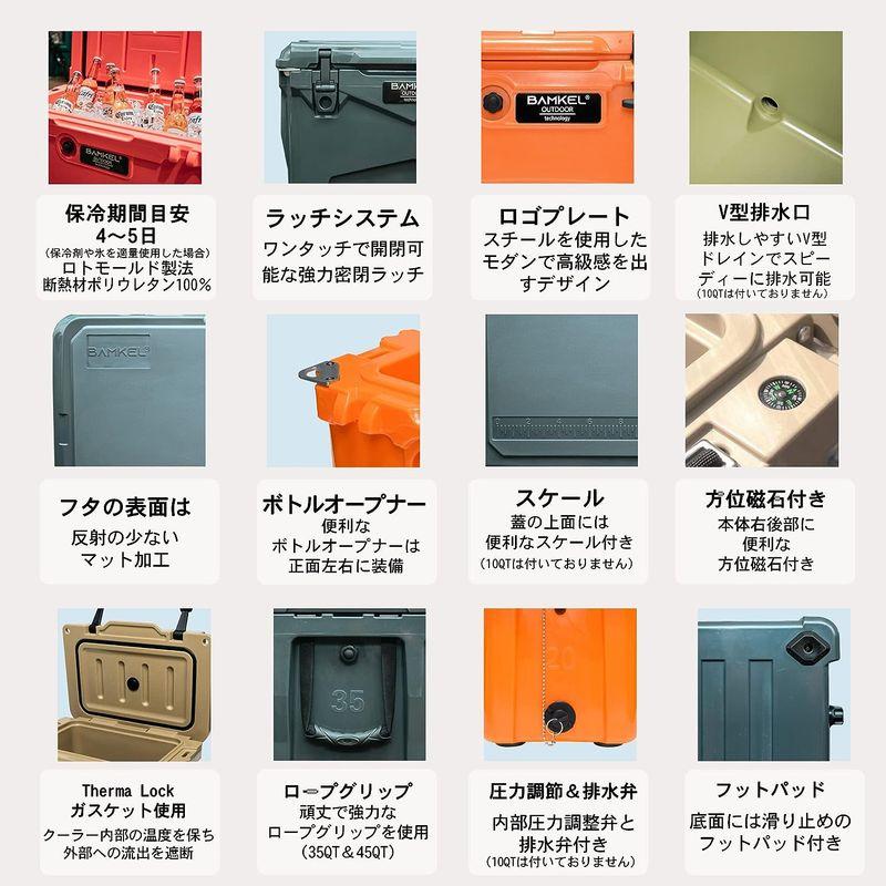 BAMKEL クーラーボックス 33L クラシックシリーズ 長時間 保冷 選べるカラー 韓国ブランド アイスランド ハードクーラー アウトド クーラーボックス 33L クラシックシリーズ 長時間 保冷 選べるカラー 韓国ブランド アイスランド ハードクーラー アウトド