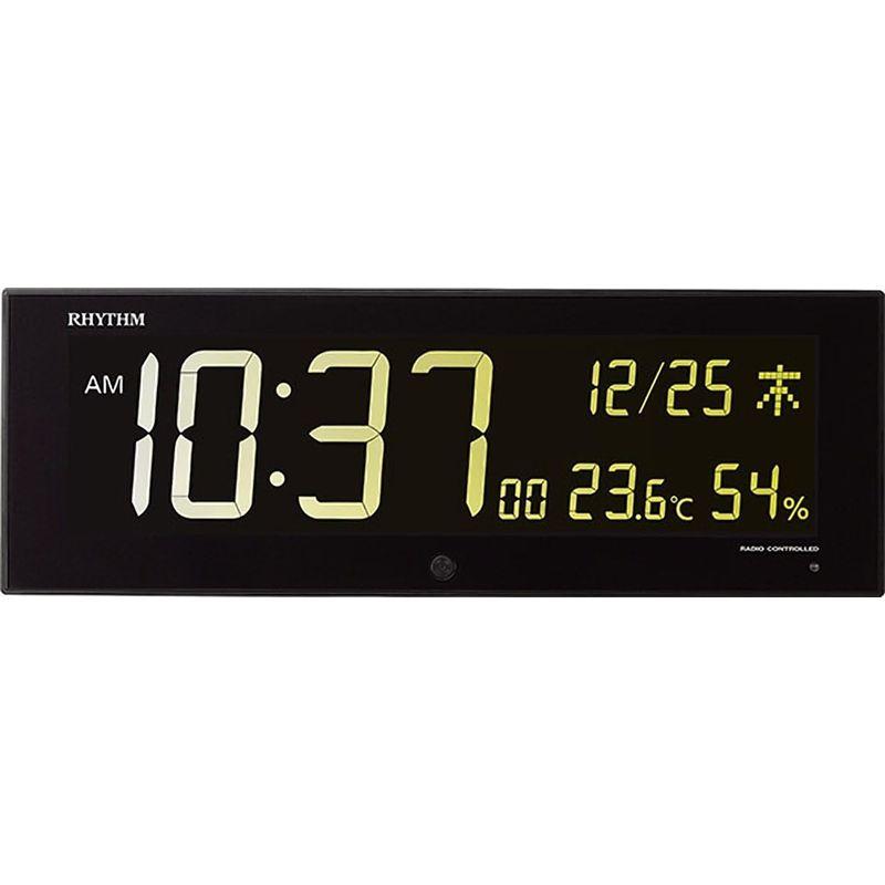 リズム(RHYTHM) 大型 掛け時計 電波時計 デジタル カラー グラデーション LED 365色 表示 黒 Iroria G 8RZ18 RHYTHM 大型 掛け時計 電波時計 デジタル カラー グラデーション LED 365色 表示 Iroria 8RZ18 サイズ