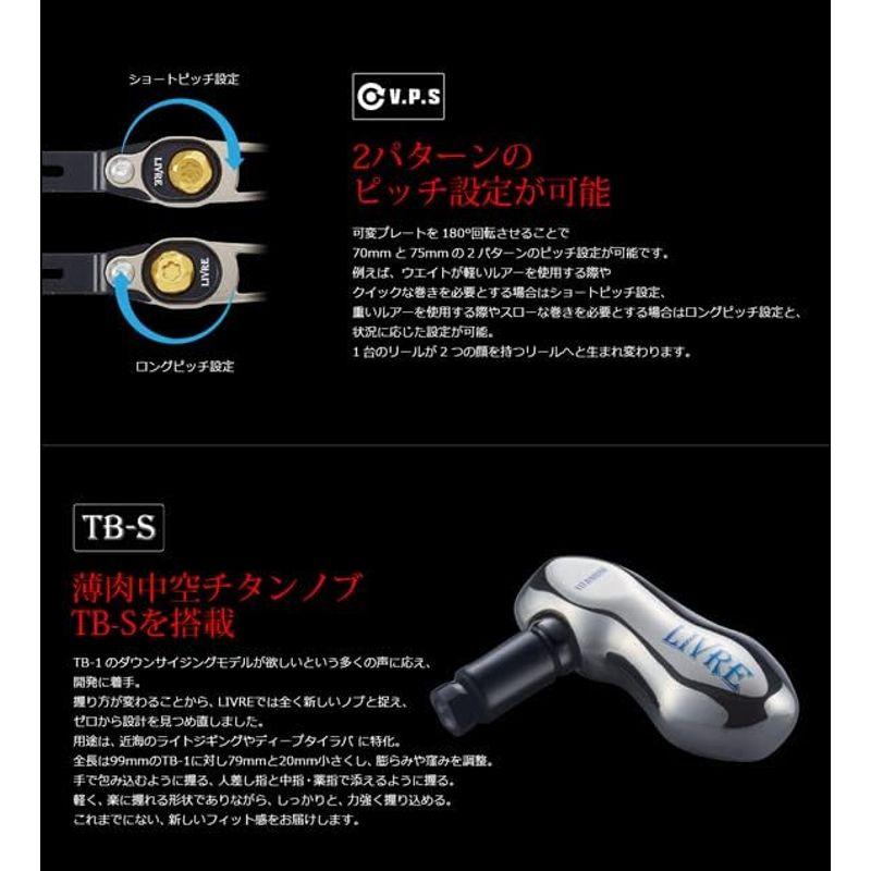 リブレ(LIVRE) 10733 SB 70-75 TS シマノM7 右 ガンメタ/ブラック シマノM7 LIVRE SB TS ガンメタ/ブラック