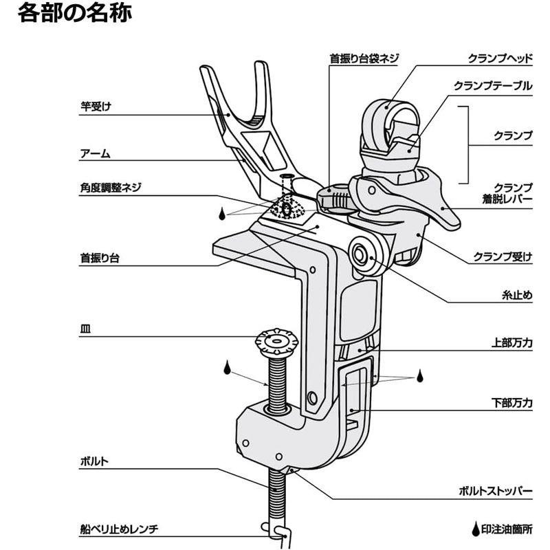 釣り用品 ダイワ ライトホルダーメタルα 160CH ガンメタ/ブルー｜chaco-2｜04