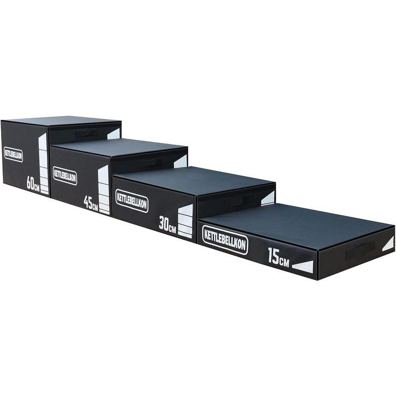 【日本未発売】 KETTLEBELLKON（ケトルベル魂）ジョイント式ソフトプライオボックス (ブラック 15，30，45，60cmセット) 【2028444008】(71092円)