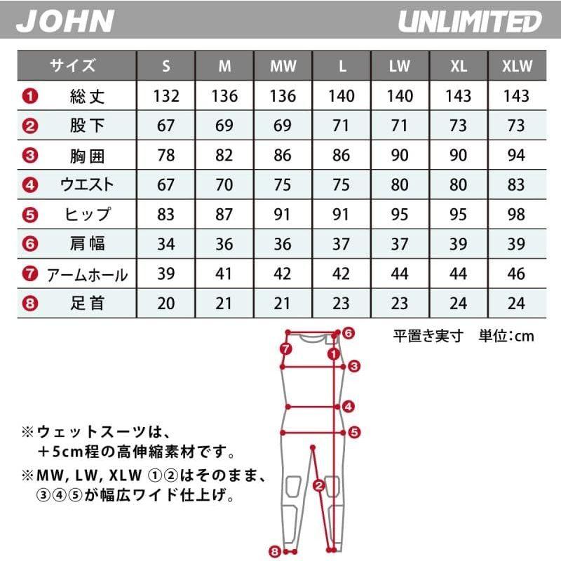 ウェットスーツ UNLIMITED RUSH ロングジョン 単品 メンズ 水上バイク ジェットスキー パッド付 マリンスポーツ UWJ221｜chaco-2｜03