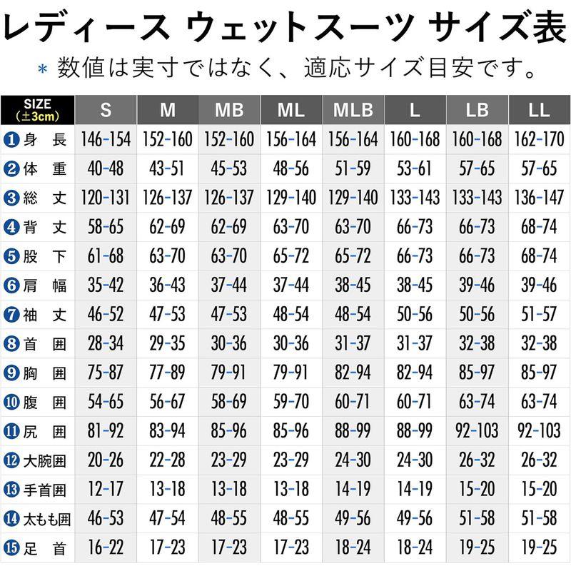 ウェットスーツ ダイビング レディース フルスーツ 5mm ウェットスーツ HELIOS スキューバダイビング シュノーケリング マリンスポーツ 日本規格｜chaco-2｜04