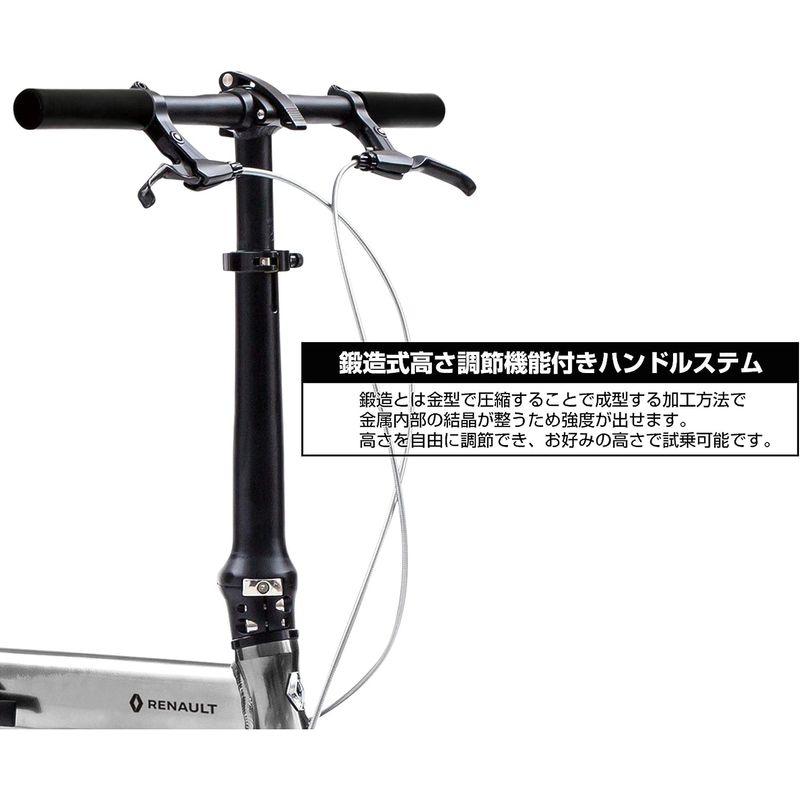 自転車 RENAULT(ルノー) PLATINUM LIGHT6 超軽量6.8kg 14インチ レッド 折りたたみ自転車 アルミフレーム 超小型 L｜chaco-2｜06