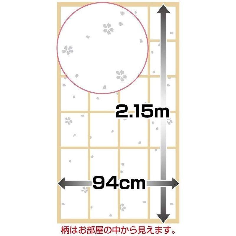 カセン和紙工業　プラスチック障子　桜　９４ｃｍ×２．１５ｍ　８本セット　障子紙８枚分　ＦＰ１５