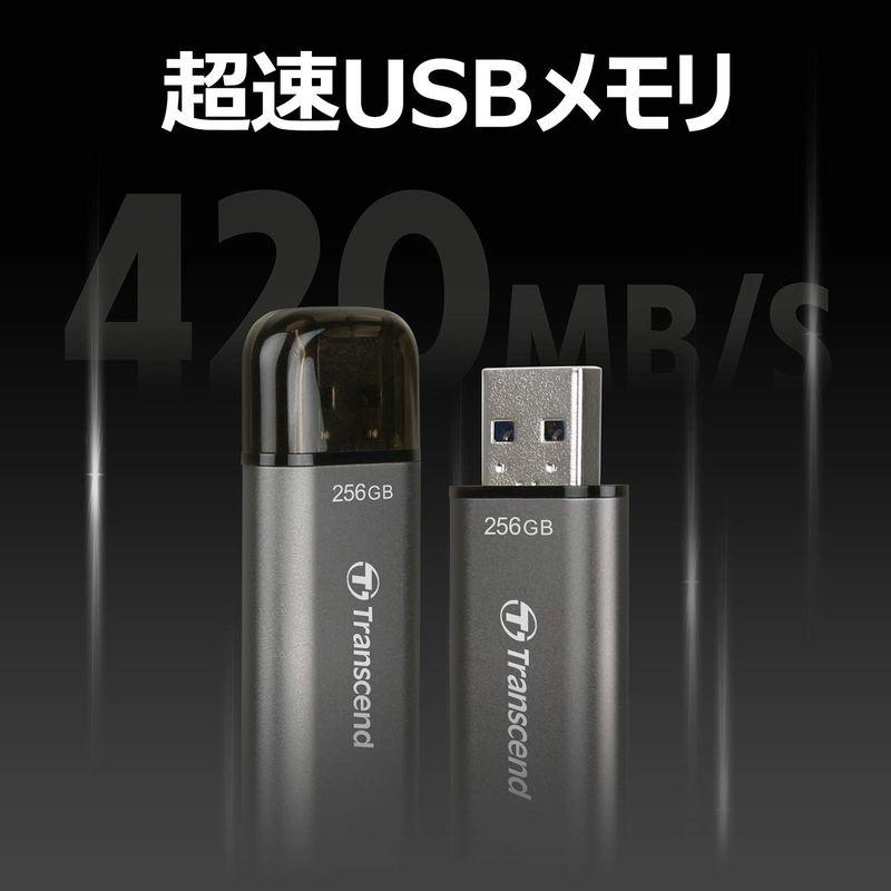 コンピューターアクセサリー トランセンド 高速・高耐久USBメモリ 256GB USB 3.2 Gen1 PS4/PS5 動作確認済 (最大転送速度420MB/s｜chaco-2｜02