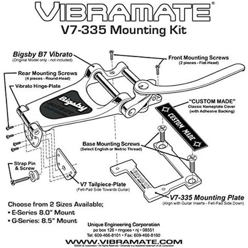 楽器アクセサリー VIBRAMATE (ヴィブラメイト) ビグスビーB7用マウンティングキット V7-335 Mounting Kit for Epiphon｜chaco-2｜03