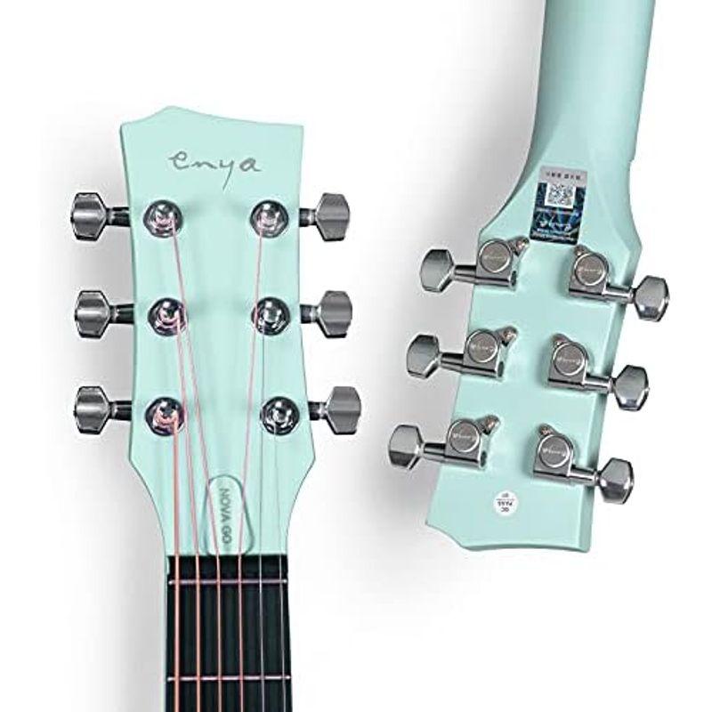 Enya Nova Go アコースティックギター・カーボン一体成型ミニギター初心者キット、ギターケースとギター両方のストラップ付属（ブラック Nova Go アコースティックギター カーボン一体成型ミニギター初心者キット ギターケースとギター両方のストラップ付属 ブラック