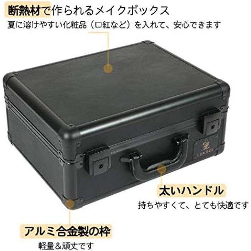 Susire メイクボックス 鏡付き バニティーケース ピンクゴールド かわいい 持ち運び ライト ミニドレッサー 卓上 コスメボックス プ メイクボックス 鏡付き バニティーケース ピンクゴールド かわいい 持ち運び ライト ミニドレッサー 卓上 コスメボックス また
