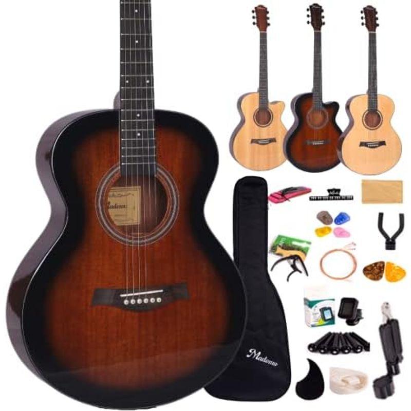 Mademu アコースティックギター 初心者セット カッタウェイ(Cut-Away)タイプ 入門練習ギター 16点セット QGW1115232333(10453円)
