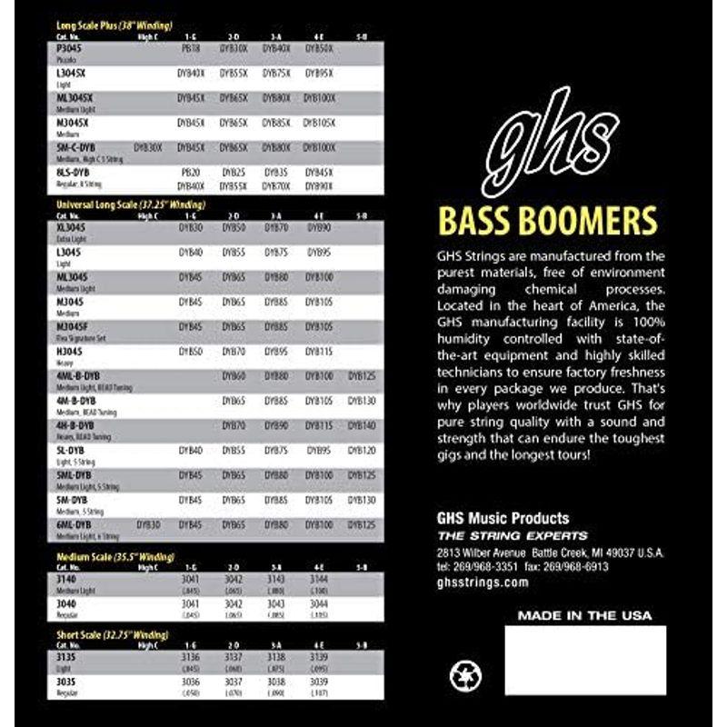 ベース弦 ミディアム 2セットパック 楽器・音響機器 ghs エレキベース弦 BASS BOOMERS/ベースブーマーズ 45-105 M3045-2PACK｜chaco-2｜02