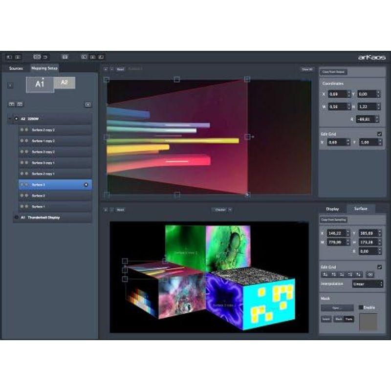 プロジェクションマッピングソフトウェア ArKaos プロジェクションマッピング対応ビデオミックスソフトウェア GrandVJ 2 XT(グランドブイジェイツーエックスティ｜chaco-2｜06