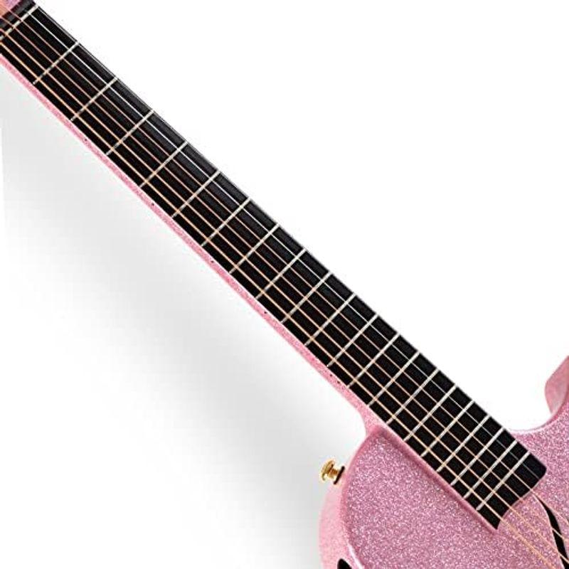 Enya Nova Go アコースティックギター・カーボン一体成型ミニギター初心者キット、ギターケースとギター両方のストラップ付属（パープル Nova Go アコースティックギター カーボン一体成型ミニギター初心者キット ギターケースとギター両方のストラップ付属 パープル