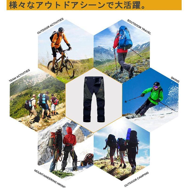 MAGCOMSEN 登山 パンツ 裏フリース メンズ 秋 冬 厚手 裏起毛 パンツ 防風 防寒 作業着 ズボン 大きいサイズ パンツ 釣り｜chaco-2｜03