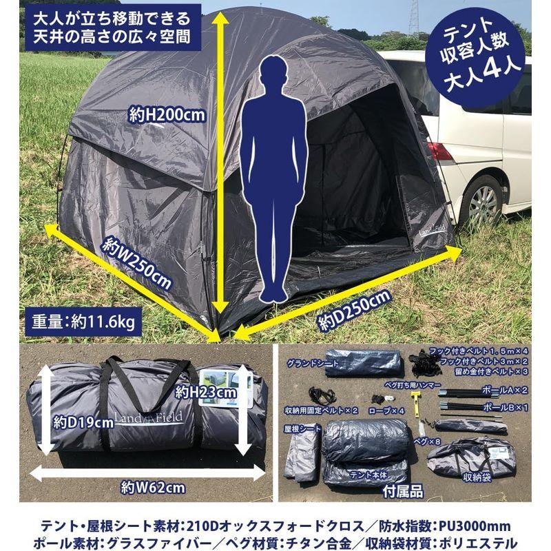 リアゲートハッチバックテント　Landfield ランドフィールド　新品　テント Amazon | LandField ランドフィールド リアゲート ハッチバック