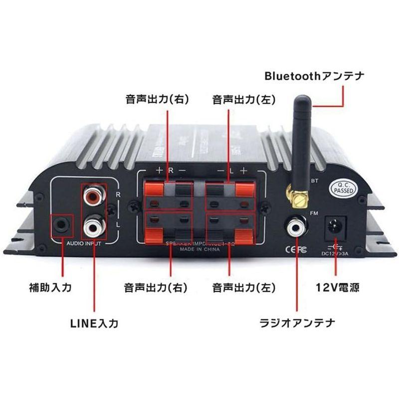 SUNNY Lepy 45W X 4チャンネル 重低音 ステレオデジタルアンプ USB SDカード Bluetooth4.0 PSE認証5A｜chaco-2｜09