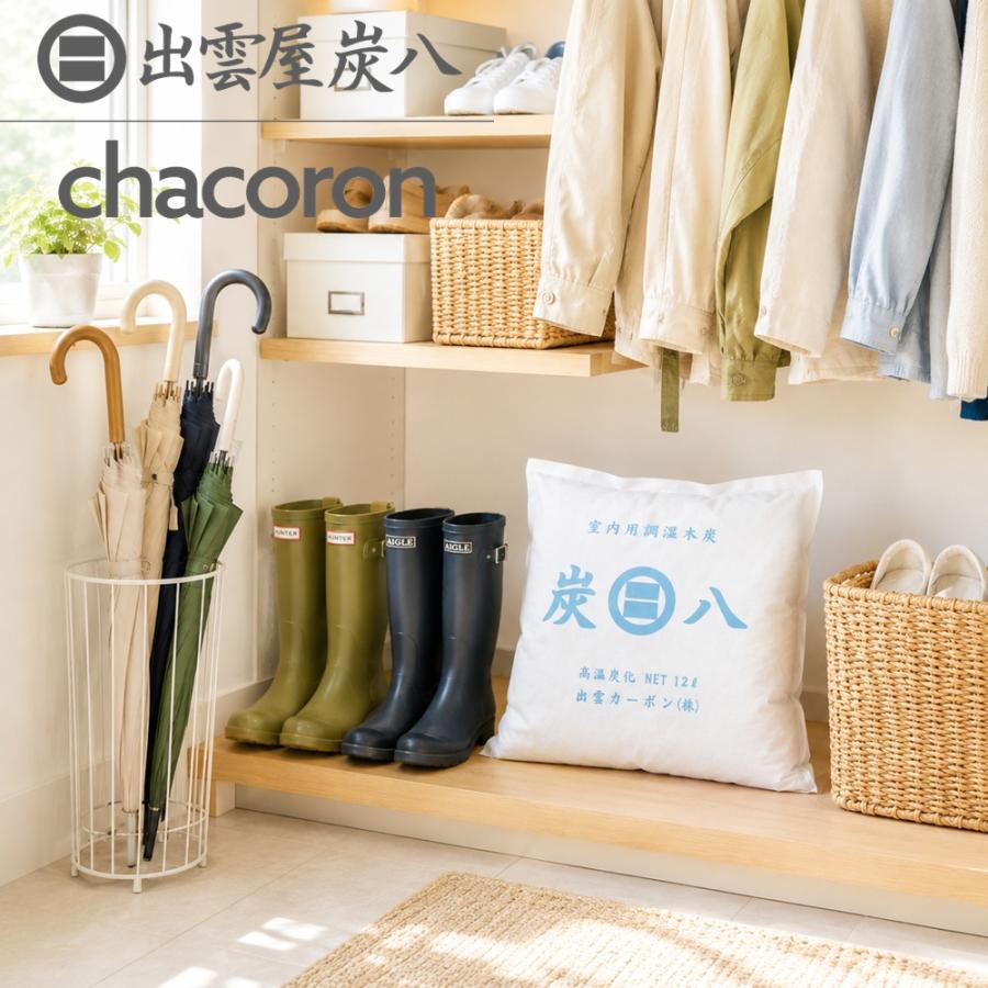 炭八 室内用大袋4個セット 12L 調湿木炭 除湿 梅雨対策 湿気対策