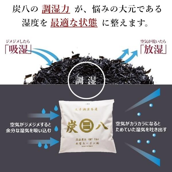 炭八 特撰5種類セット「D」 12L 押入用 タンス用 ミニ 靴用 調湿木炭 梅雨対策 湿気対策 繰り返し使用 消臭 防カビ 防虫 除湿機 正規認定販売代理店チャコロン |  | 06