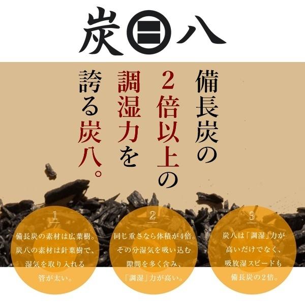 炭八　お得なクーポン配布中 送料無料 調湿木炭 炭八3L×5袋セット（おまけスマート小袋×2袋） 湿気取り 繰り返し使える 消臭 防臭 防カビ 除湿機 除湿｜chacoron｜15