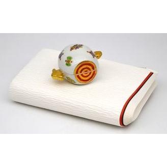 紙釜敷 檀紙 丹頂 山崎吉左衛門作（化粧箱）※香合別売り : 茶道具 銘茶