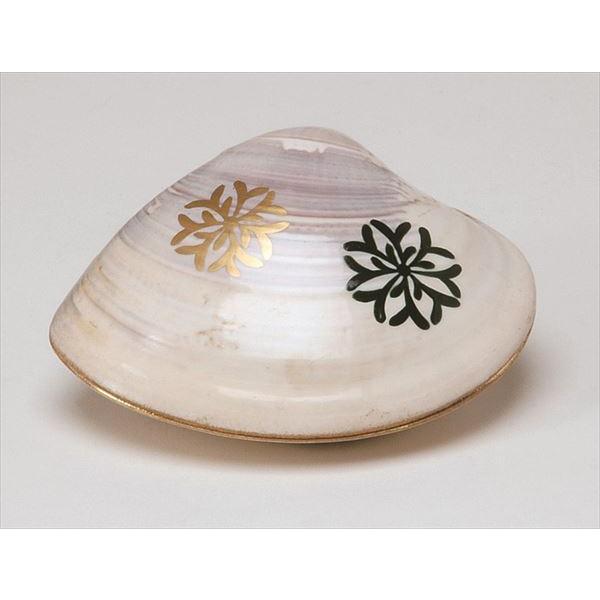 美術品・アンティーク・コレクション 海松絵 蛤香合 茶道具 共箱