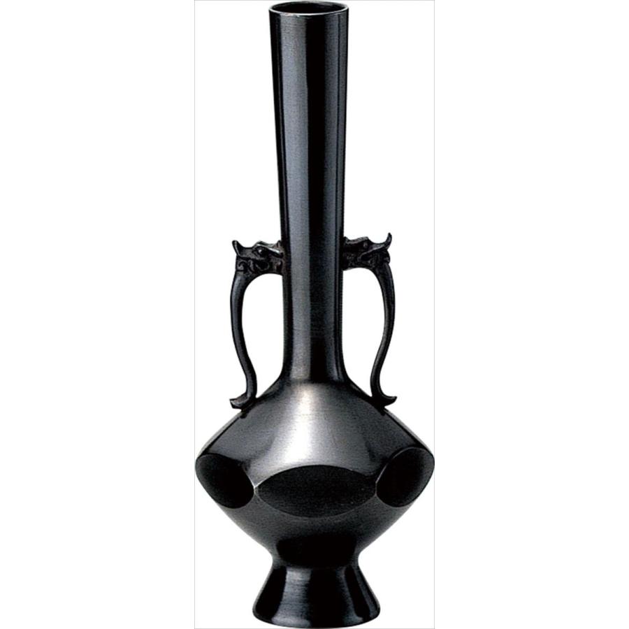 唐銅 六面獅子耳付花入 金谷浄雲作（桐箱） : 茶道具 銘茶 左座園  