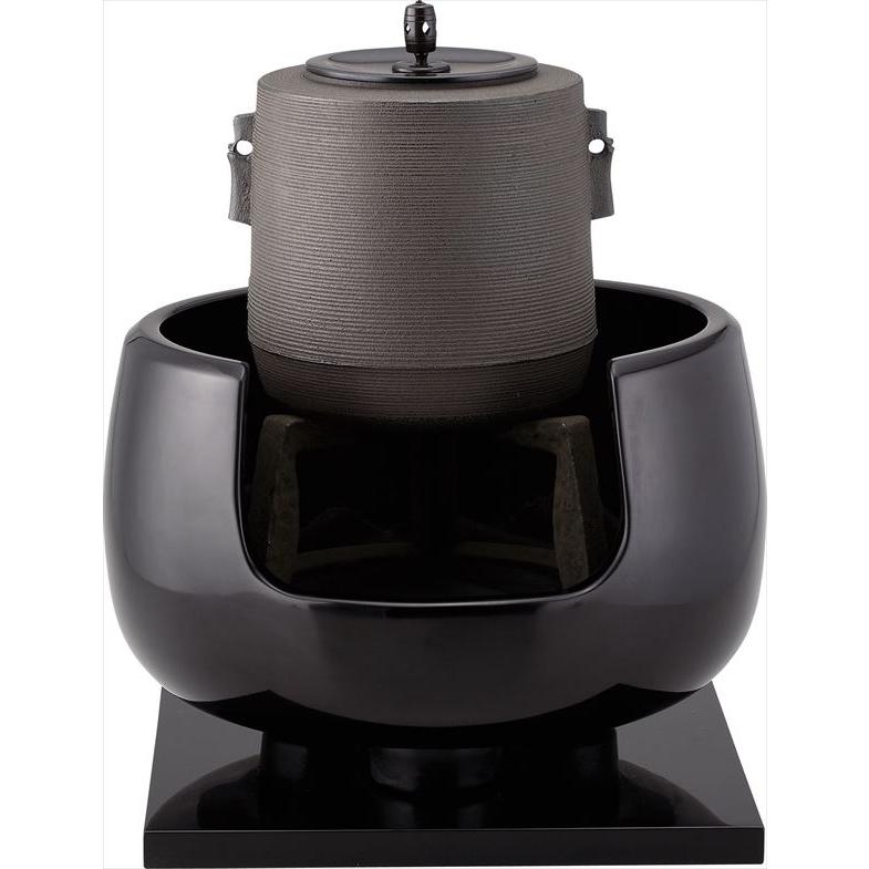 釜師 菊地政光 菊桐 広口 炉釜 茶釜 茶道具 茶道具／釜／風炉】風炉釜 糸目 菊地政光作（桐箱） : 茶道具 銘茶 左