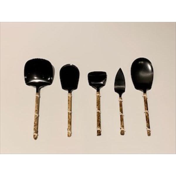 茶道具/風炉】五本組灰匙 黒 : 茶道具 銘茶 左座園 Yahoo!店 - 通販