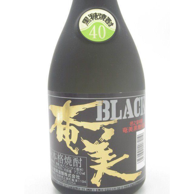 奄美酒造 ブラック奄美 樫樽長期貯蔵 黒糖焼酎 40度 720ml : お酒の