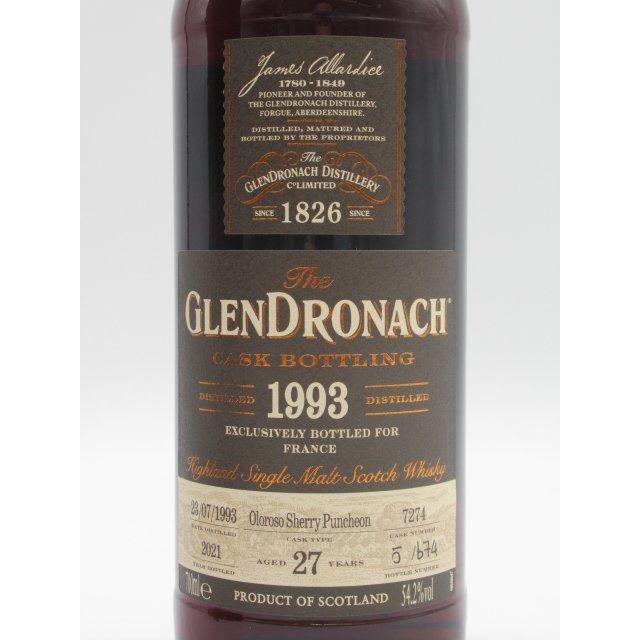 グレンドロナック 27年 1993 オロロソシェリーパンチョン カスクNo  